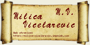 Milica Vicelarević vizit kartica